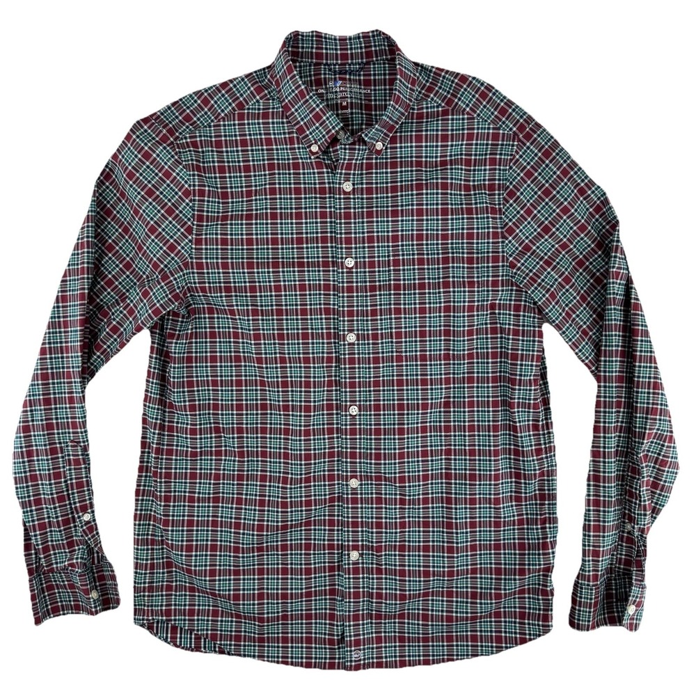 Vineyard Vines On The Go Performance‎ OTG Button Up Shirt Mens Medium Plaid